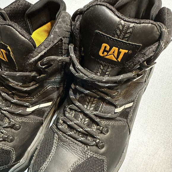 Cat Work Boots Waterproof Footwear Provoke Mid‎ Alloy Toe Men's Size 7 Black - Picture 13 of 16